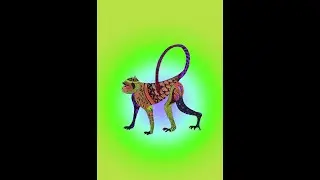 #shorts learn how to color a Mandala monkey