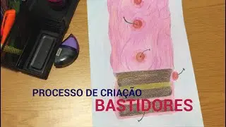 Pintura BOLO CEREJA a lápis de cor