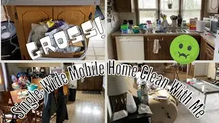 SINGLE WIDE MOBILE HOME CLEAN WITH ME | I'M BACK | EXTREMELY MESSY
