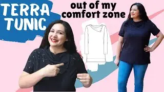 Sewing a unique neckline. Terra Tunic (Love Notions).  Out of my comfort zone. Did I like it?