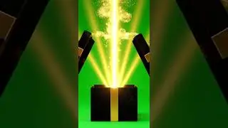 Luxury Gold Light Christmas Gift Box Opening Green Screen Effect 03 #chromakey #relaxing #snow