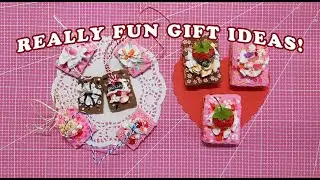 DIY Strawberry Brownies & Blondie Bar Boxes & Ornaments - Fake Bake