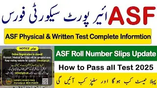 Information About ASF Physical Test and Written Test How to Pass ASF Test ASF Slips Updates 2025