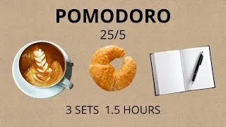 Pomodoro 25/5 Timer ☕ Relaxing Lofi | Cozy Study Session