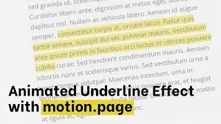 Animated Underline Effect with Motion.Page