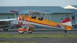 Stearman N450JW taxiing at KHWY on 7/17/10 at