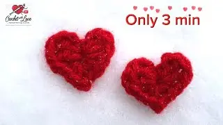 3 Minute Crochet Heart ❤️ Super Easy Valentine Gift (Beginner Friendly)
