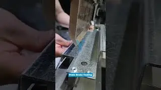 Amada press brake T die and acute angle punch to create clean bends in sheet metal fabrication