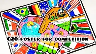 G20 Drawing / G20 Poster / One Earth One Family One Future Drawing / G20 Drawing poster
