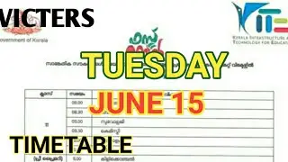 Victers Channel timetable  June 15 timetable First bell Kite Victers tomorrow timetable Tuesday