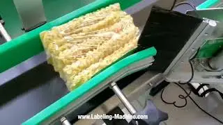 Automatic instant noodle one bundle bag single side vertical labeling machine