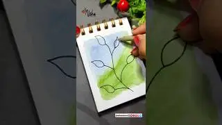 Watercolor Boho Doodle Drawing #shorts #viral #shortsvideo