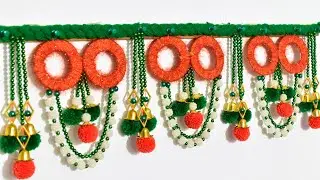 DIY-Amazing door hanging design, best out of waste cardboard, room decor door/wall toran using paper