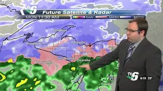 Moderate to heavy snow Monday with mixed precip