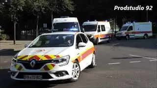 Arrivé en convoi des véhicules de la Protection Civile du Nord et du SDIS 59