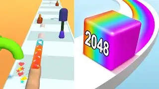 Longest Nail Stack Nail Run 3D vs Jelly Run 2048 - All Levels SpeedRun Android iOS Gameplay Ep7