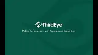Asperato + Conga Sign. Capture signature & payment in one process. Delivered by ThirdEye Consulting.