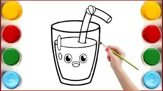 How To Drawing & Coloring Juice Kids | Easy For Kids | Ruby Drawing