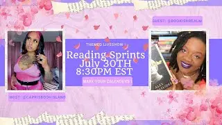 LIVESHOW || Reading Sprints W/ Ashley From Bookish Realm || THE THEME IS PINK 💖🌸 💕👚👛💒