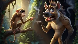 घमंडी लकड़बग्घा और होशियार बंदर की कहानी | Hindi Moral Story | Ghmand Ka Anjam | Hindi cartoon video