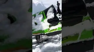 Getting baby snowmobile out and changing battery of the Yamaha