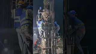 Pouring column concrete #shorts #construction #skills