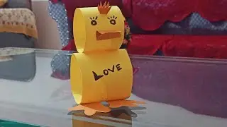 Moving paper toy|| how to make paper duck|| easy paper craft