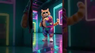 Funny Clip: Let&rsquo;s groove. Stay funky #catdance #80scat #retrocat