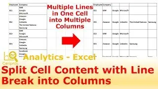 How to Split Cell Content with Line Break into Separate Cells / Columns