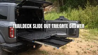BROADDICT TrailDeck Slide Out Tailgate Drawer for Daily Storage, Camping, Overlanding