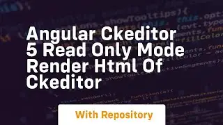 Angular ckeditor 5 read only mode render html of ckeditor