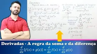Como determinar a equação da reta tangente usando derivadas. Regra da soma e da diferença.