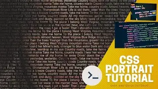 CSS PORTRAIT HTML TUTORIAL | COPY AND PASTE CODE | EASY TUTORIAL | TIKTOK TRENDING