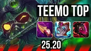 TEEMO vs DR. MUNDO (TOP) | Rank 1 Teemo, Quadra, 47k DMG | KR Challenger | 25.20