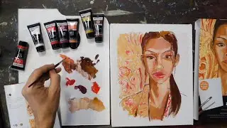 Pas &agrave; pas acrylique Titouan LAMAZOU, le portrait de Danya