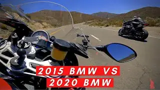 2015 BMW S1000RR vs 2020 BMW S1000RR | Chase Between BMWs | Rider Reaction