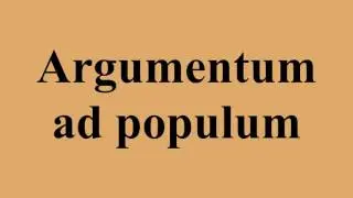 Argumentum ad populum