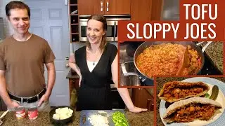 HOW TO MAKE VEGAN SLOPPY JOES FROM FROZEN TOFU. Healthy home cooking with a dietitian.