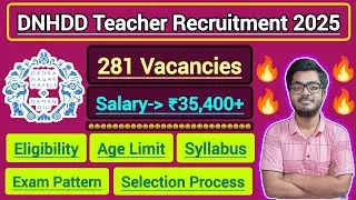 DNHDD Teacher Recruitment 2025 || 281 Posts || PST & UPST || Apply Online || Full Details Explain ||