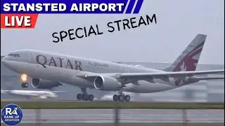 🔴LIVE : ROYAL AIR FORCE A332 & QATAR AMIRI A330 | EMIRATES  B777 |  STANSTED AIRPORT Plane Spotting