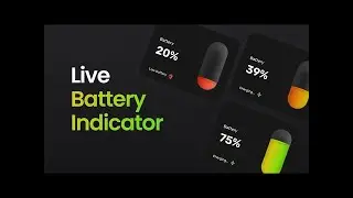 🔋 Battery Level Indicator Percentage Using HTML CSS & JavaScript