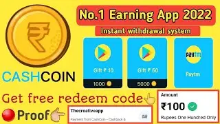Cashcoin app instant payment proof |Cash coin app se paisa kaise kamaye |Cashcoin app.