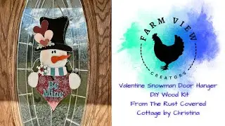 Paint This Adorable Valentine Snowman Door Hanger! ❄️❤️ DIY Tutorial @RustCoveredCottage 