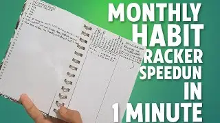 Monthly Habit Tracker SPEEDRUN (Student Productivity in 1 Minute