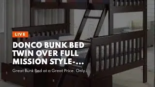 DONCO Bunk Bed Twin Over Full Mission Style-Dark Cappuccino Finish-Includes Drawers!!!