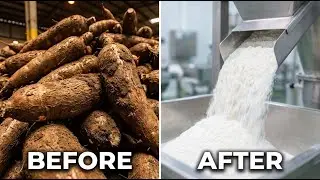 Inside a Modern Factory: Giant Cassava Flour Process Factory (Full Process)