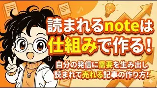 読まれるnoteは仕組みで作る！自分の発信に需要を生み出し、売れる・読まれる記事の作り方！