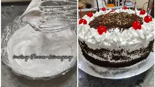 Black Forrest cake na lutong steamer at murang icing recipe, boiled icing recipe