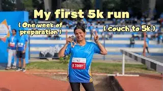 My First 5k run 🥰| With one week of training | Vlog 22 | Shine with Sans #5krun