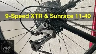 9-Speed Shimano XTR m950 rear derailleur & Sunrace 11-40 Cassette